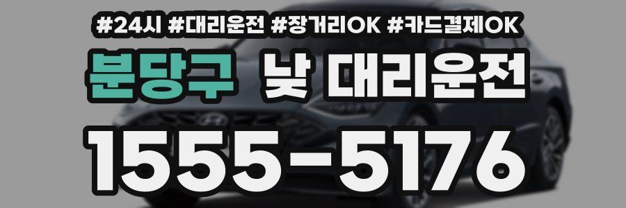분당구 낮 대리운전