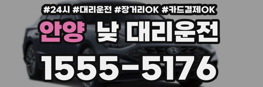 안양 낮 대리운전
