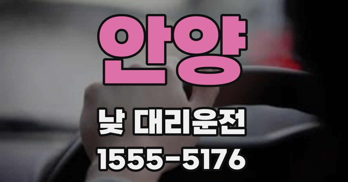 안양 낮 대리운전