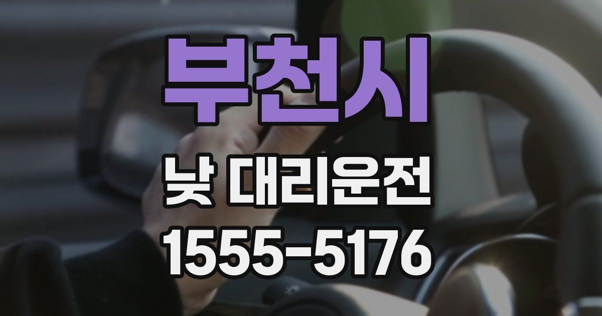 부천시 낮 대리운전