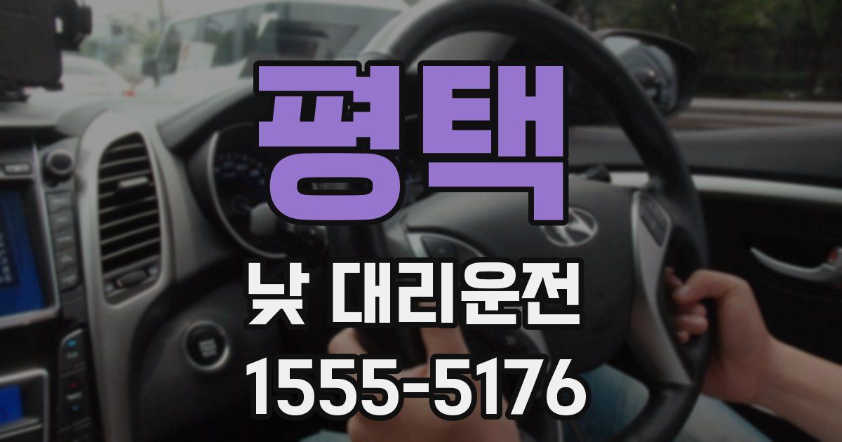 평택 낮 대리운전