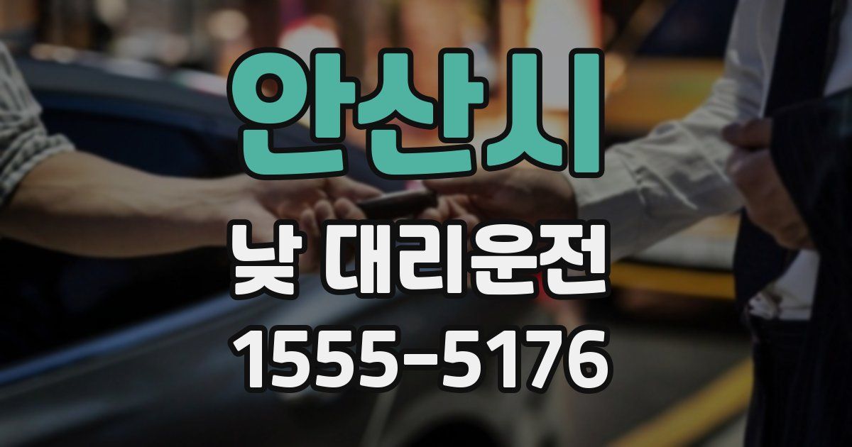 안산시 낮 대리운전