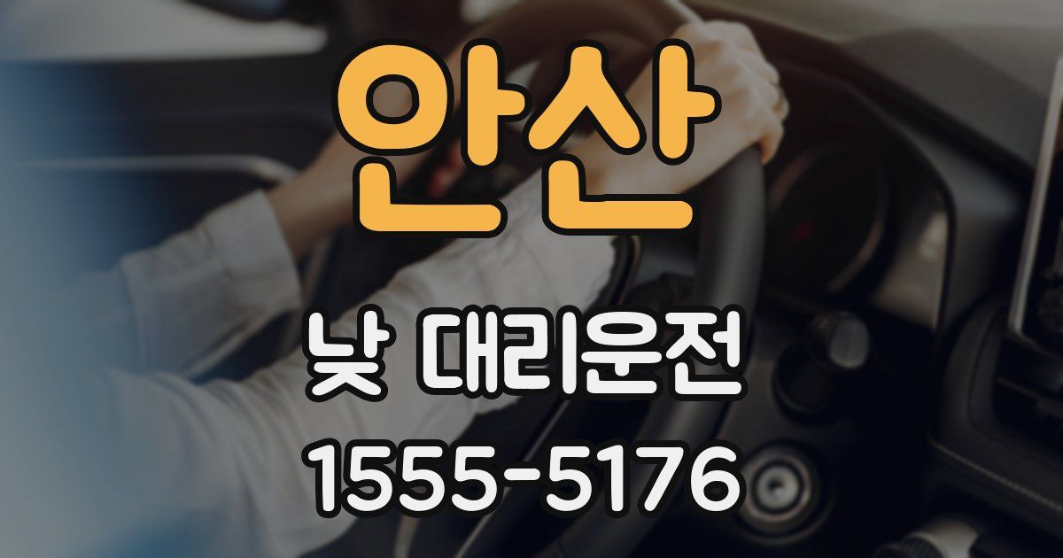안산 낮 대리운전