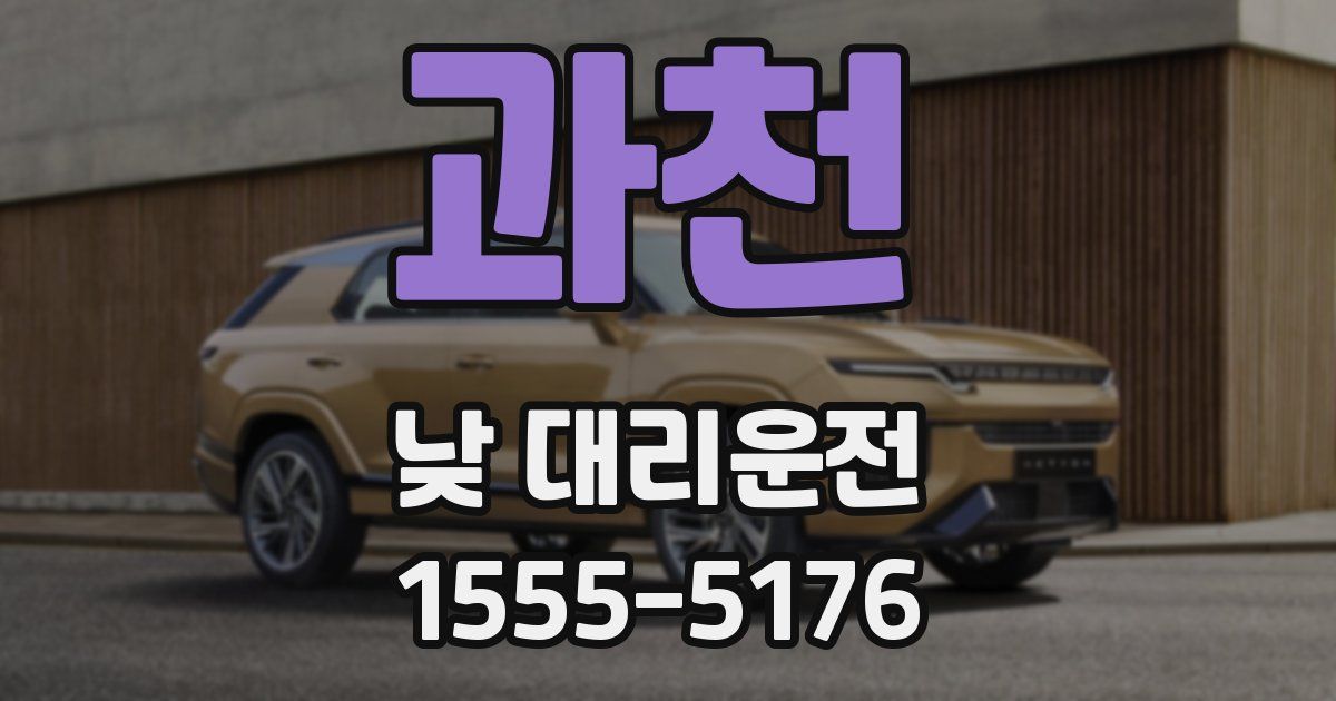 과천 낮 대리운전
