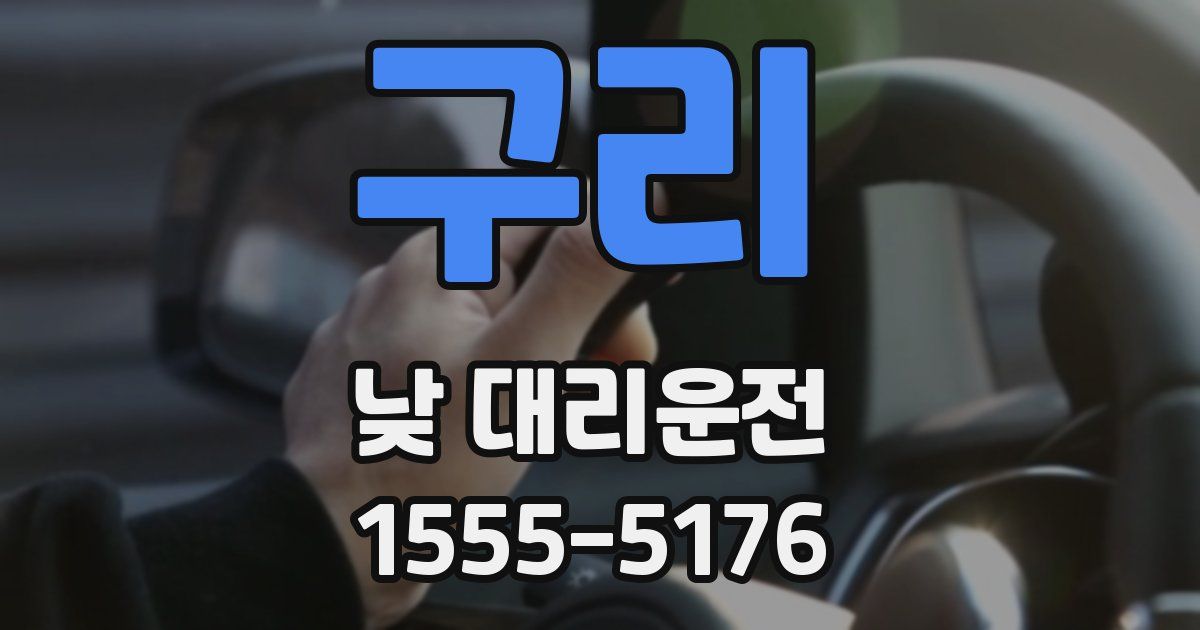 구리 낮 대리운전