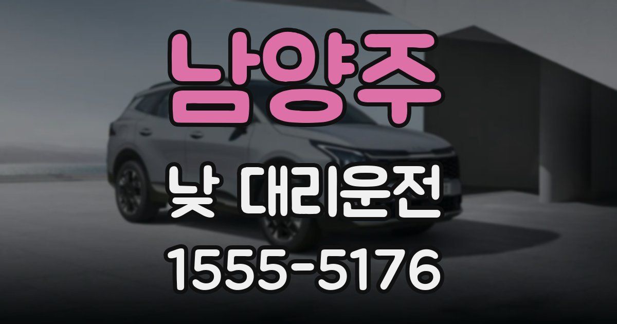 남양주 낮 대리운전