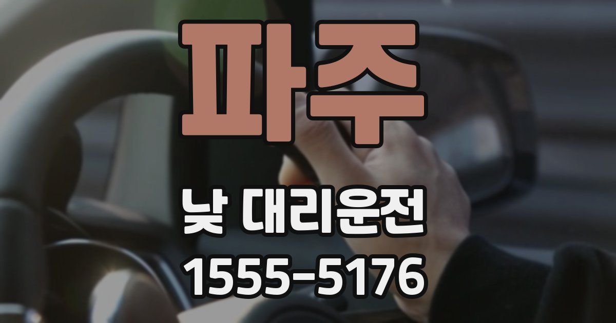 파주 낮 대리운전