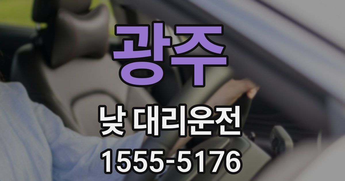 광주 낮 대리운전