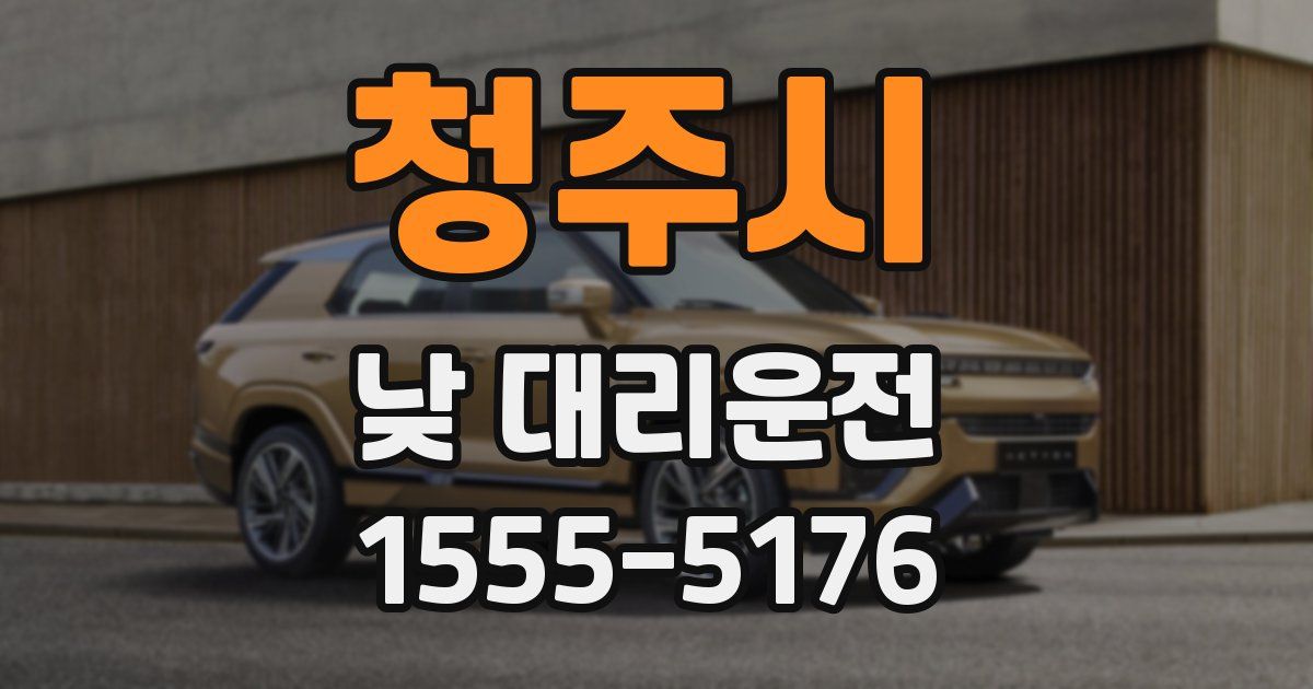 청주시 낮 대리운전