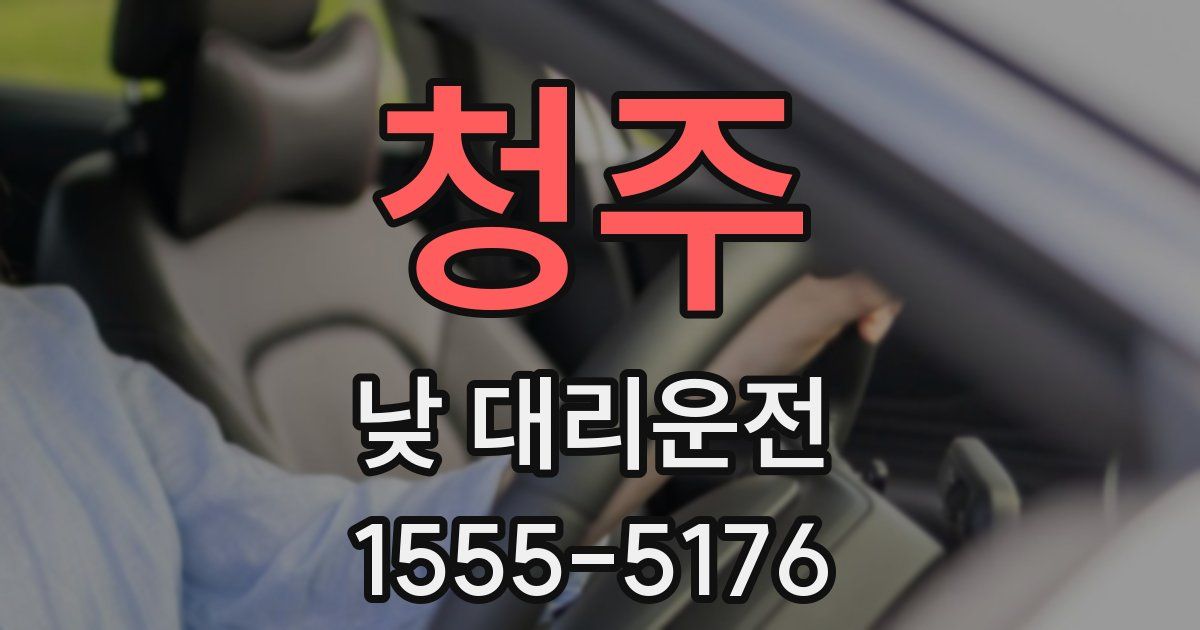 청주 낮 대리운전