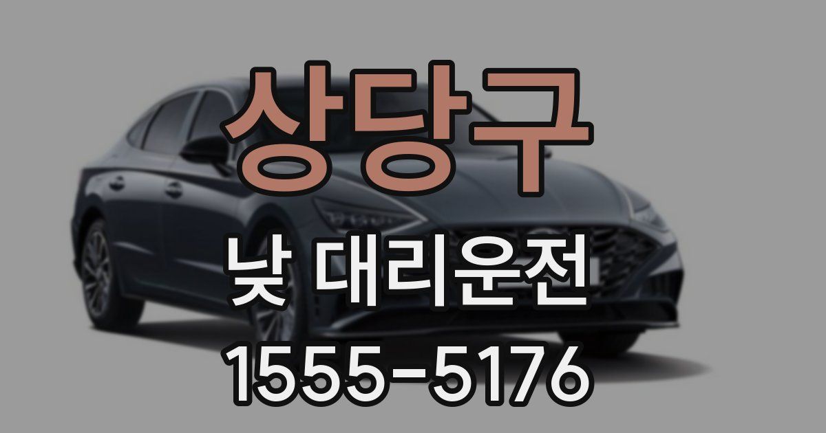 상당구 낮 대리운전