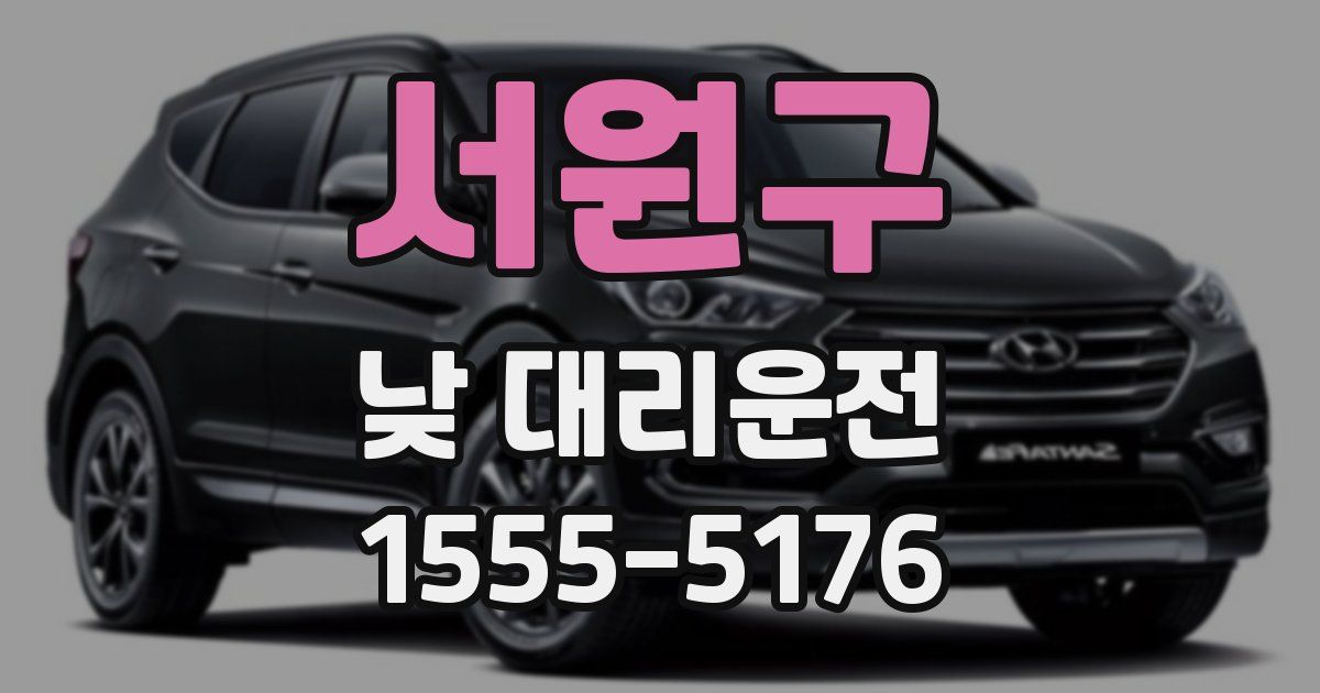 서원구 낮 대리운전