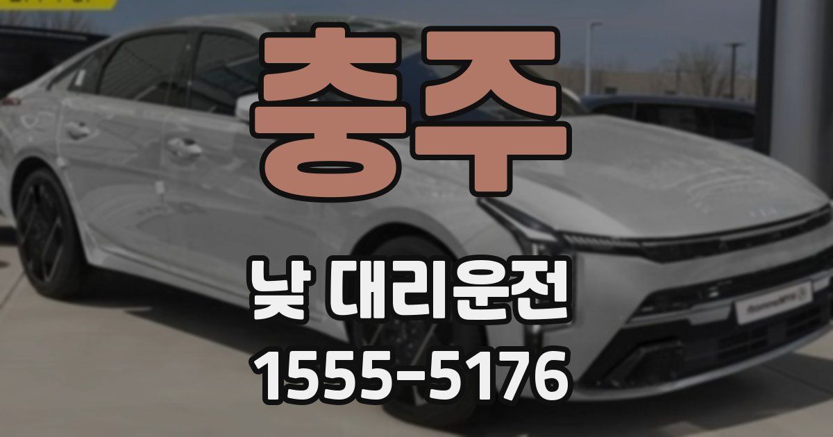 충주 낮 대리운전
