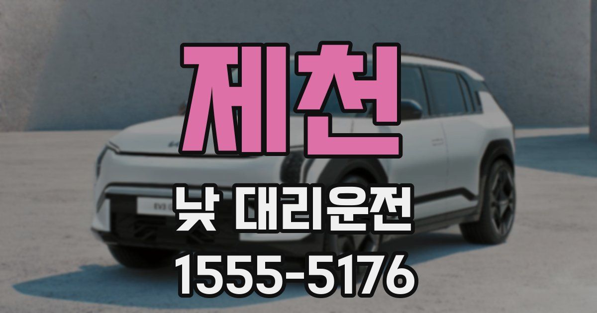제천 낮 대리운전