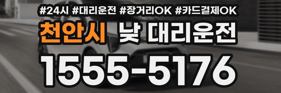 천안시 낮 대리운전