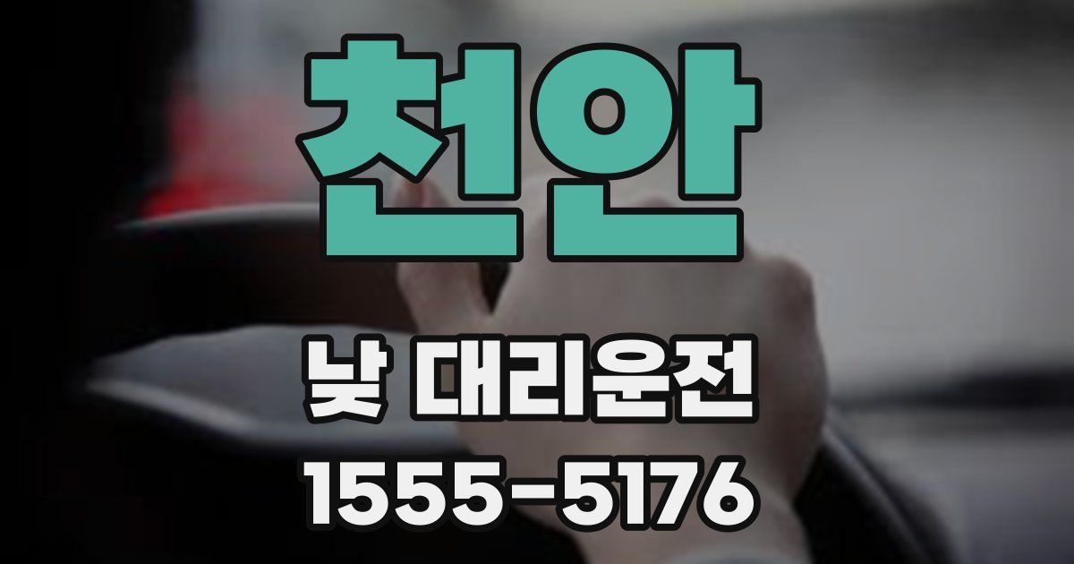 천안 낮 대리운전