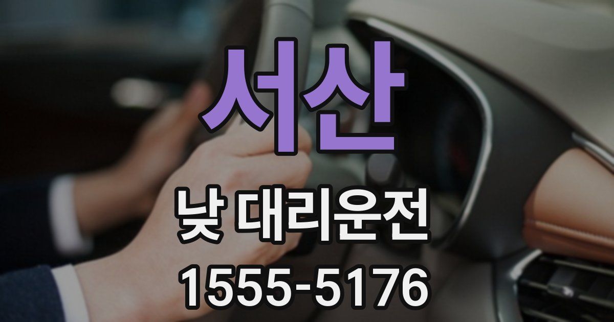 서산 낮 대리운전