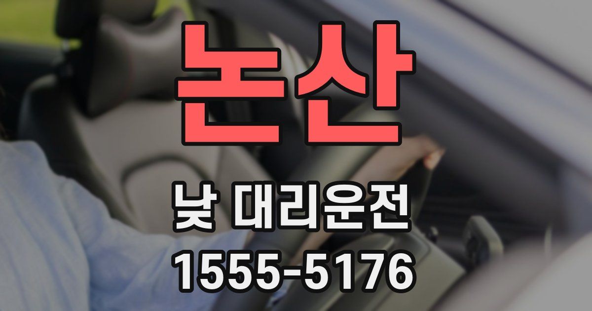 논산 낮 대리운전