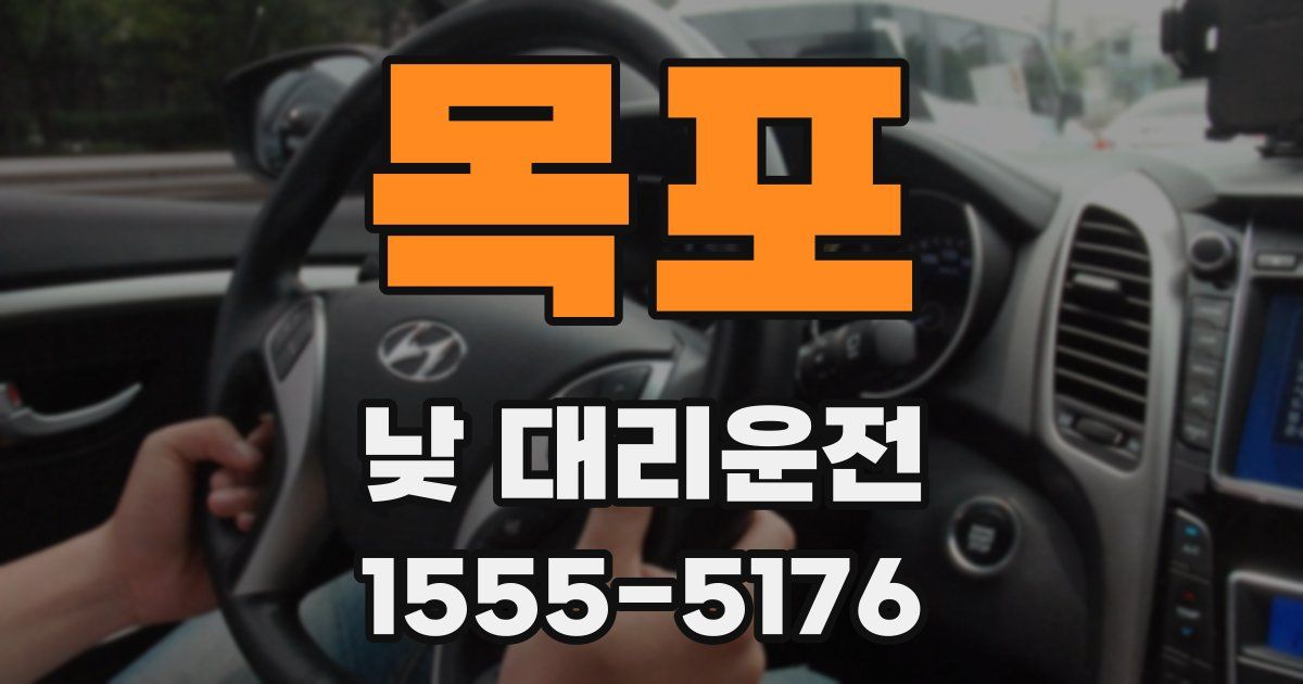목포 낮 대리운전