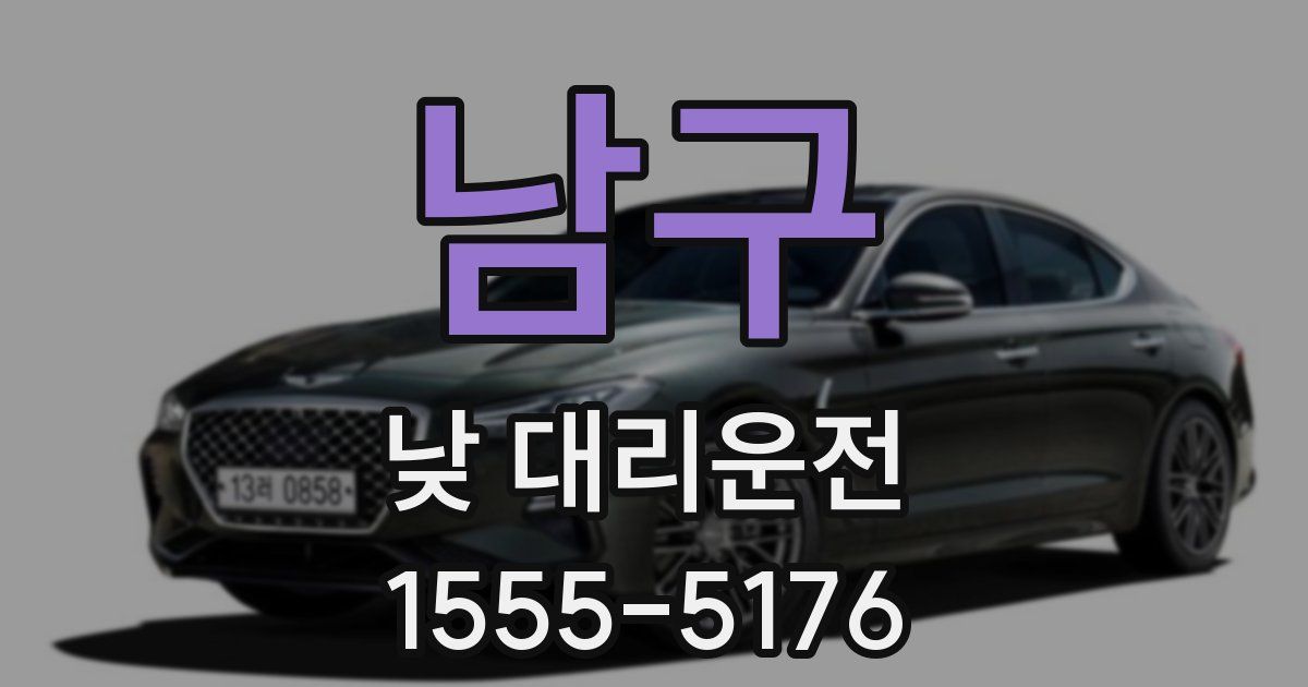 남구 낮 대리운전