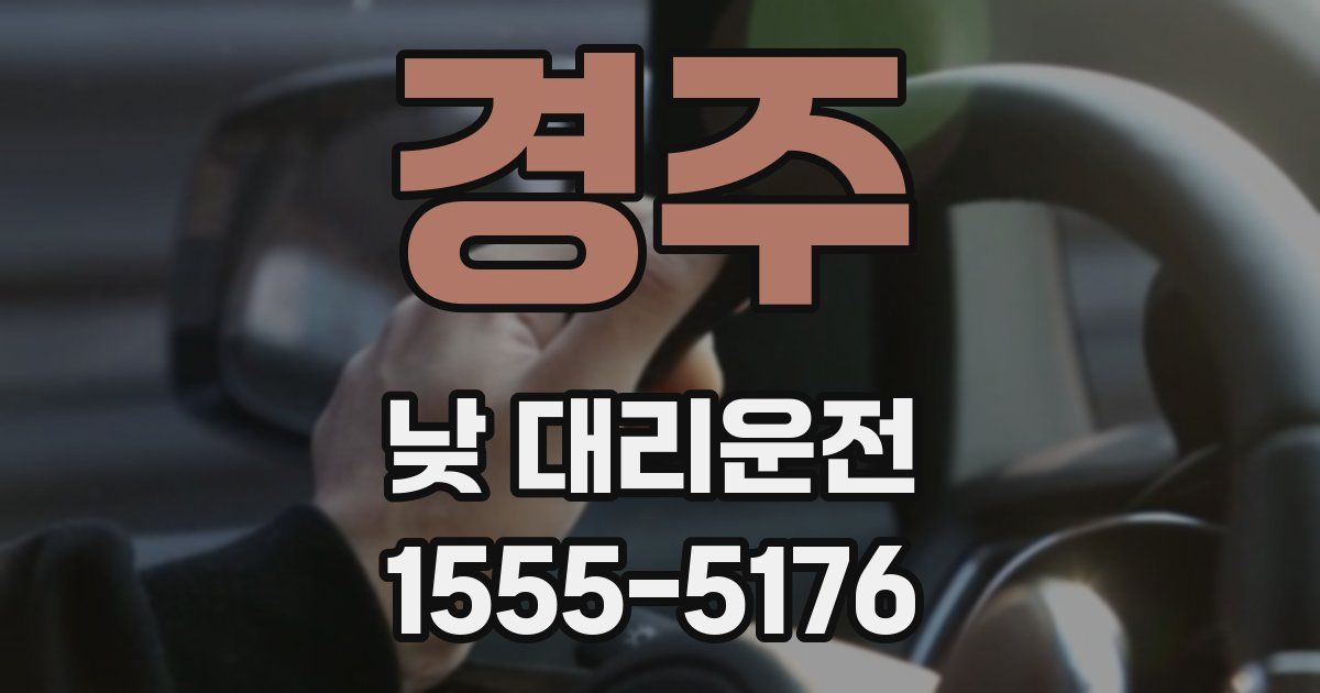 경주 낮 대리운전