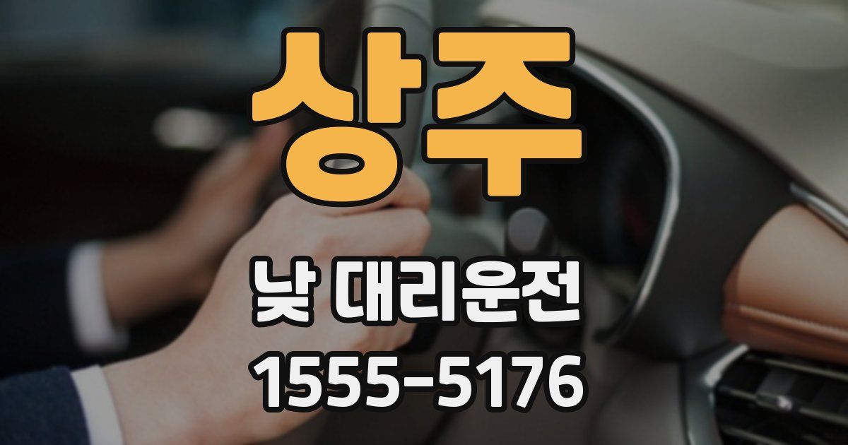 상주 낮 대리운전