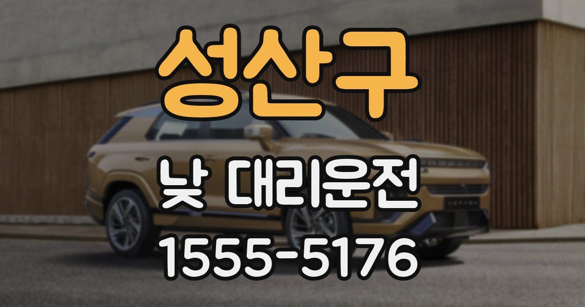 성산구 낮 대리운전