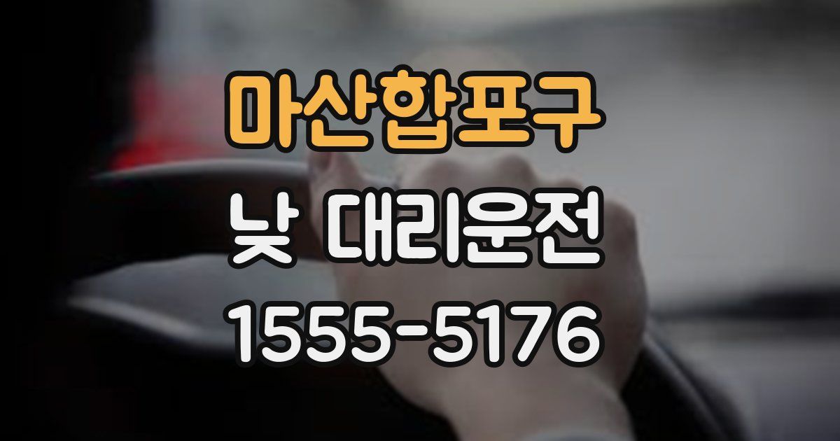 마산합포구 낮 대리운전