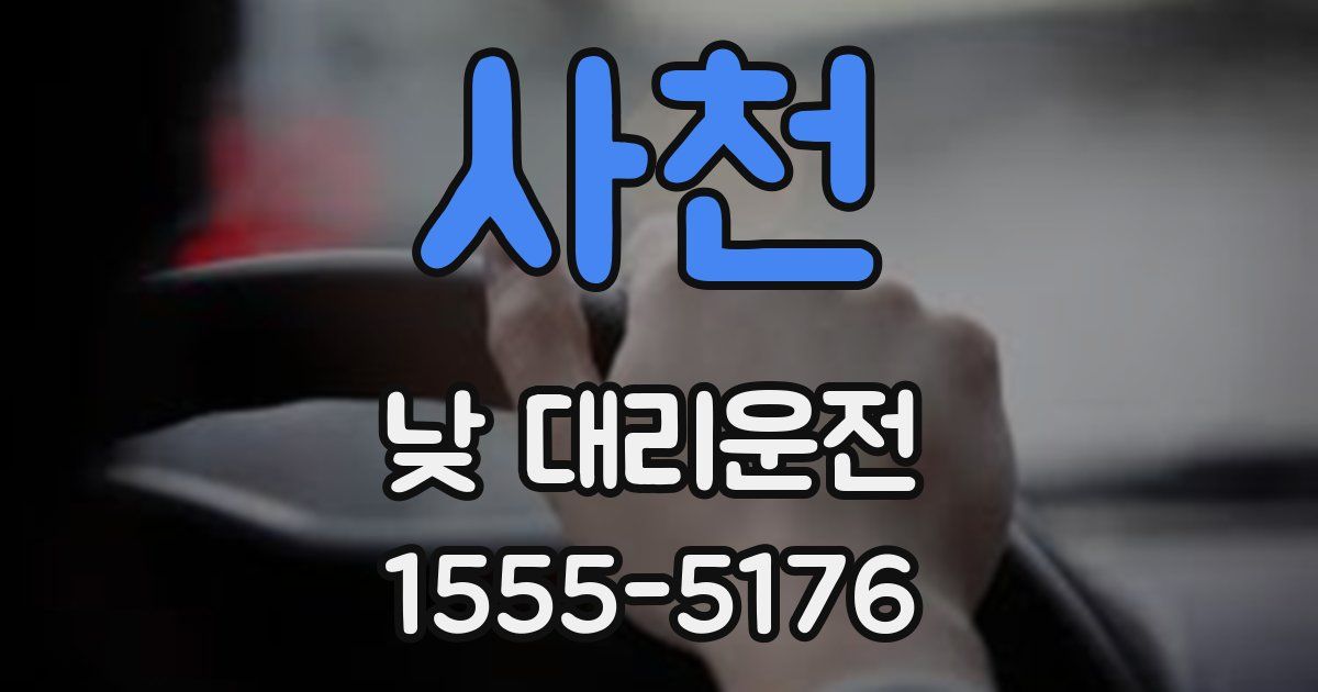 사천 낮 대리운전