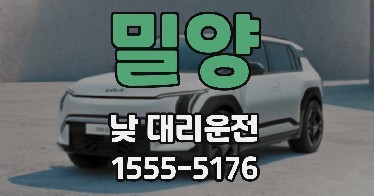 밀양 낮 대리운전