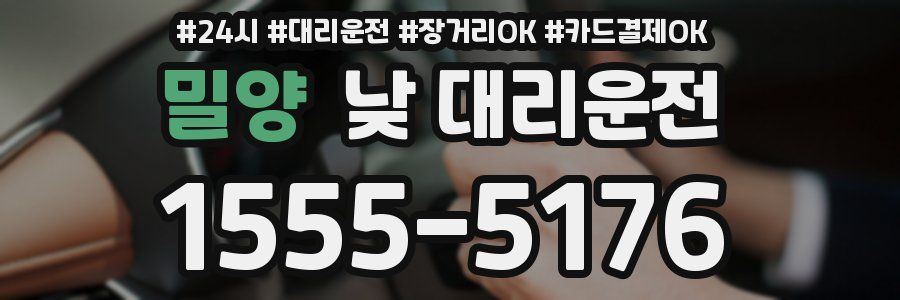 밀양 낮 대리운전