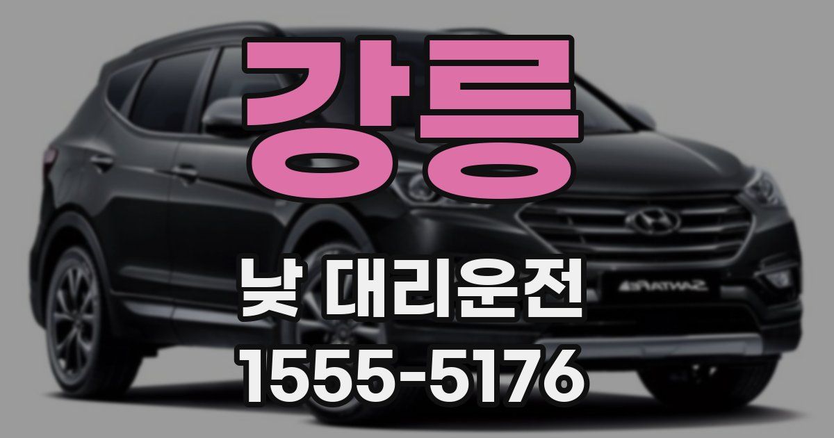 강릉 낮 대리운전