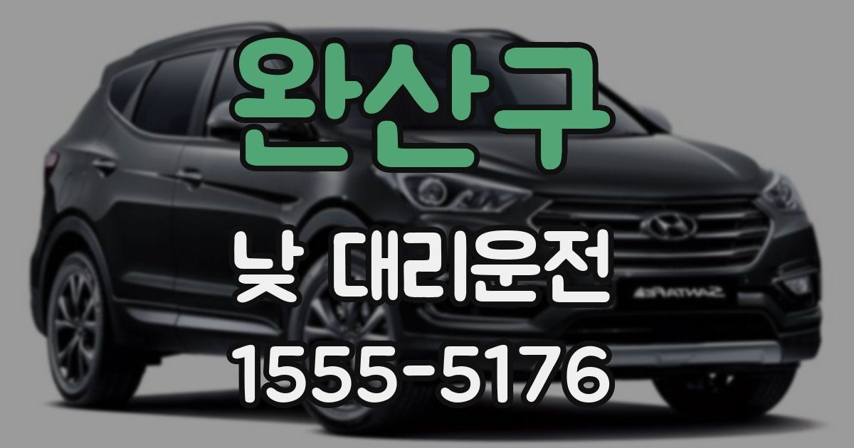 완산구 낮 대리운전