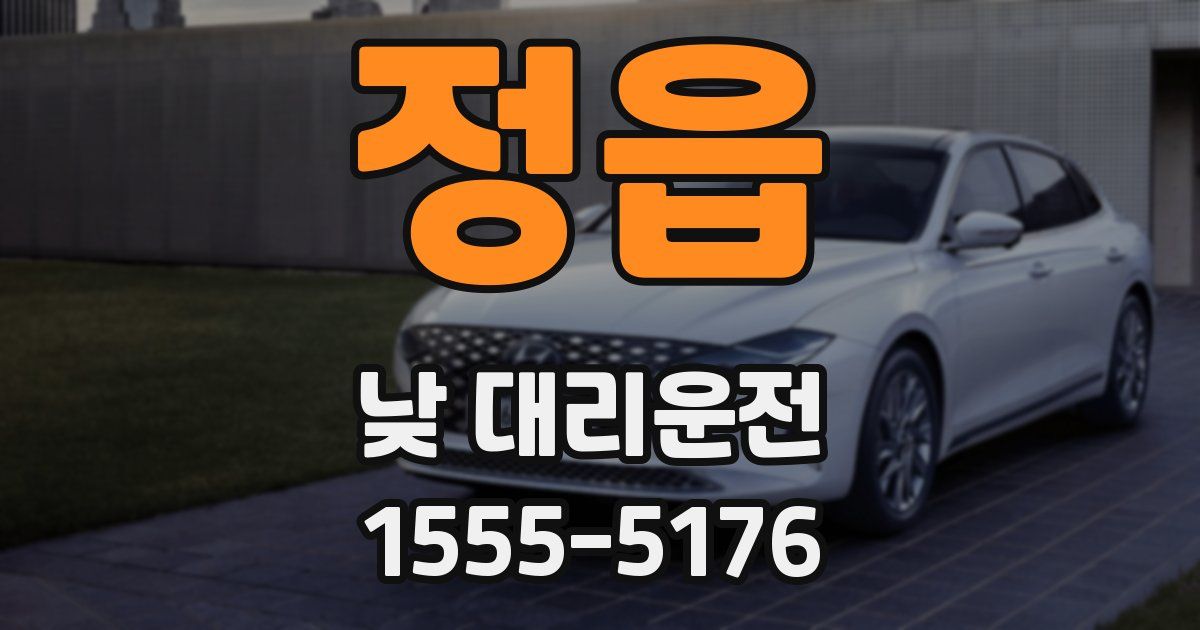 정읍 낮 대리운전