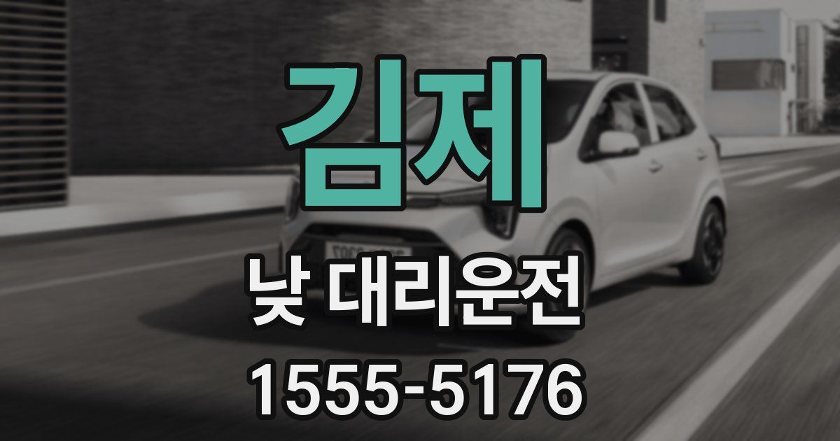김제 낮 대리운전