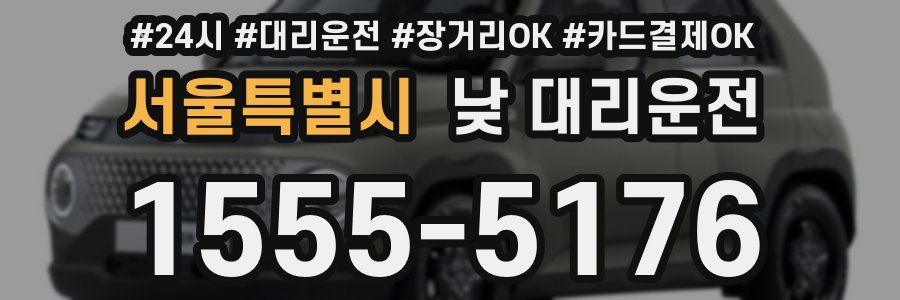 서울특별시 낮 대리운전