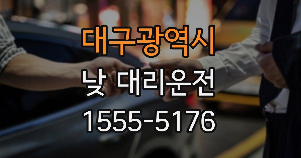 대구광역시 낮 대리운전