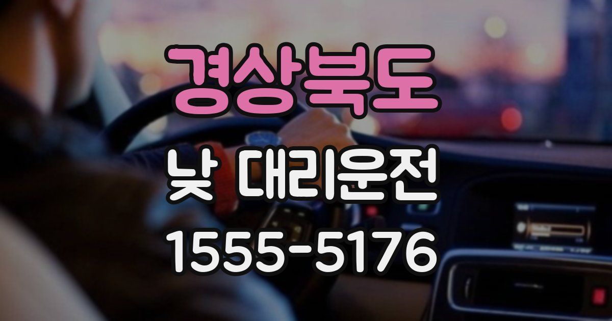 경상북도 낮 대리운전