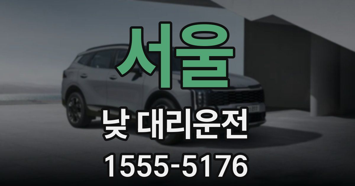 서울 낮 대리운전