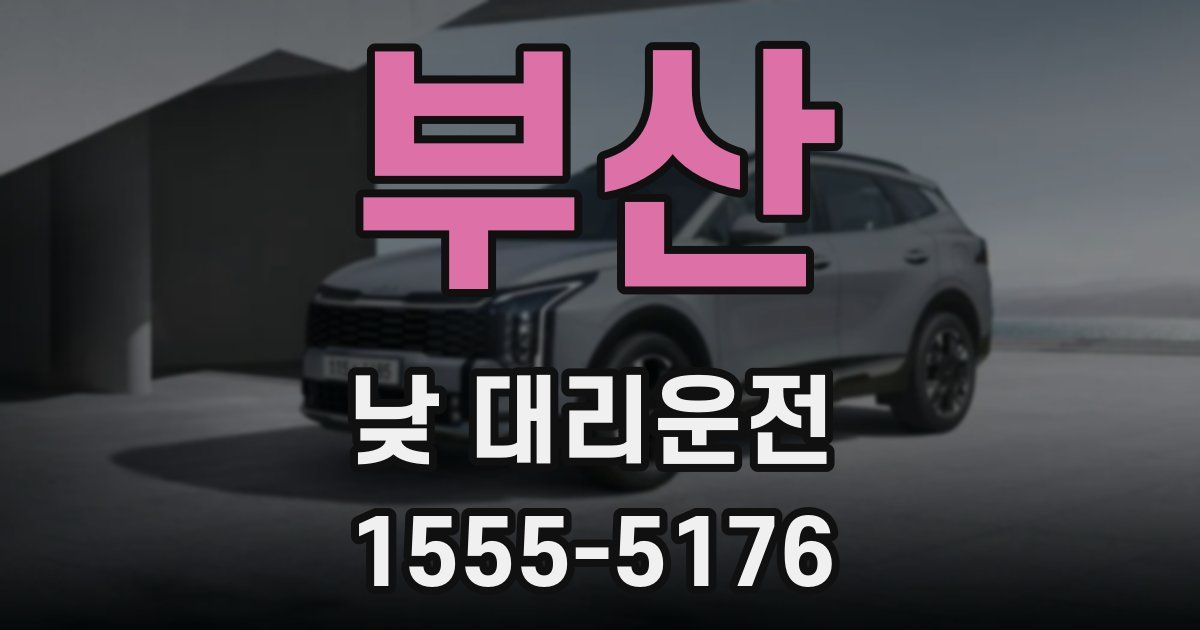 부산 낮 대리운전