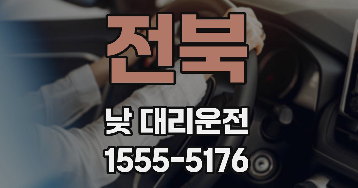 전북 낮 대리운전