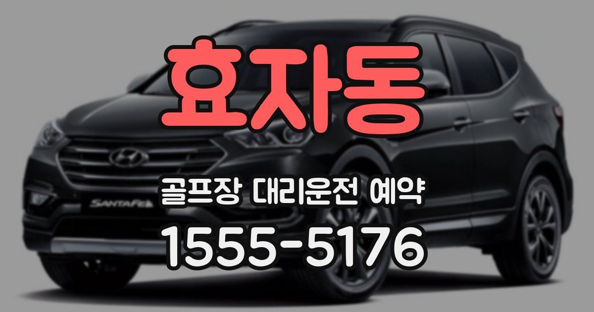 효자동 골프장 대리운전 예약