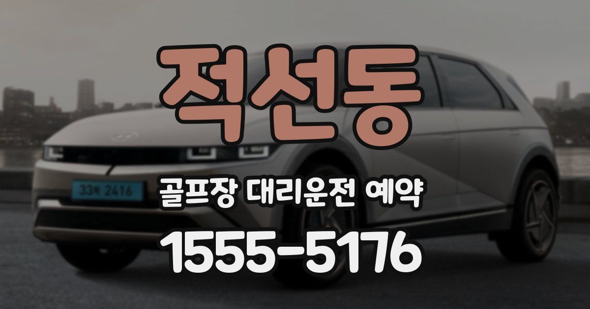 적선동 골프장 대리운전 예약