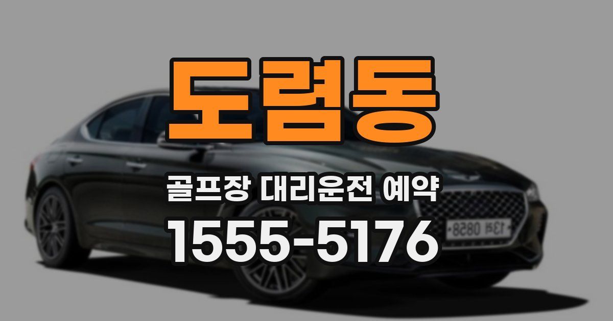 도렴동 골프장 대리운전 예약