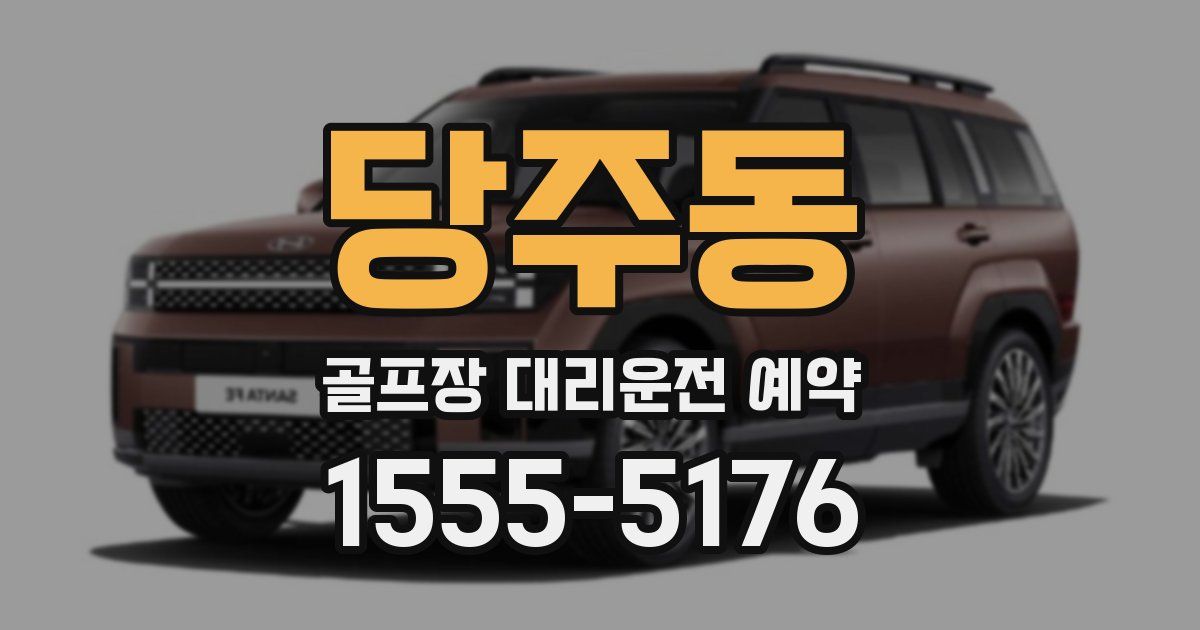 당주동 골프장 대리운전 예약