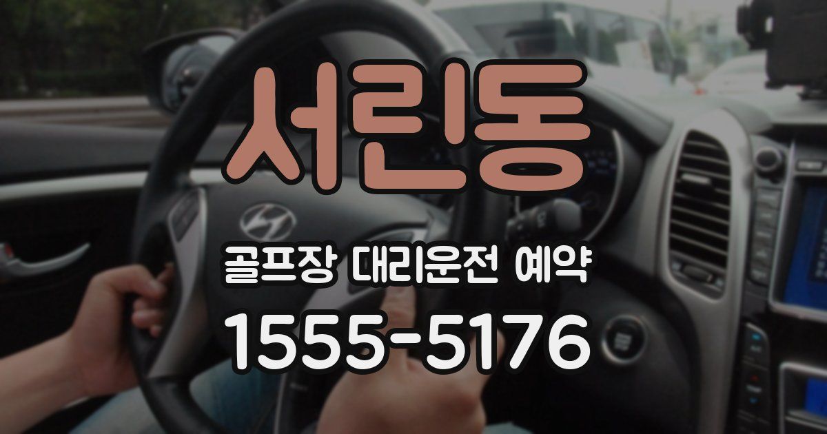 서린동 골프장 대리운전 예약