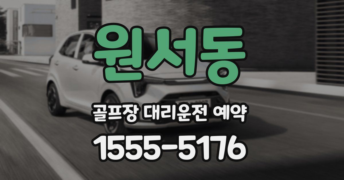 원서동 골프장 대리운전 예약