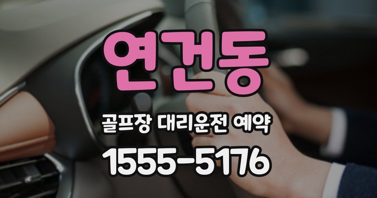 연건동 골프장 대리운전 예약