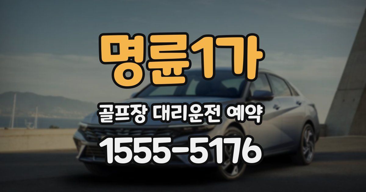명륜1가 골프장 대리운전 예약
