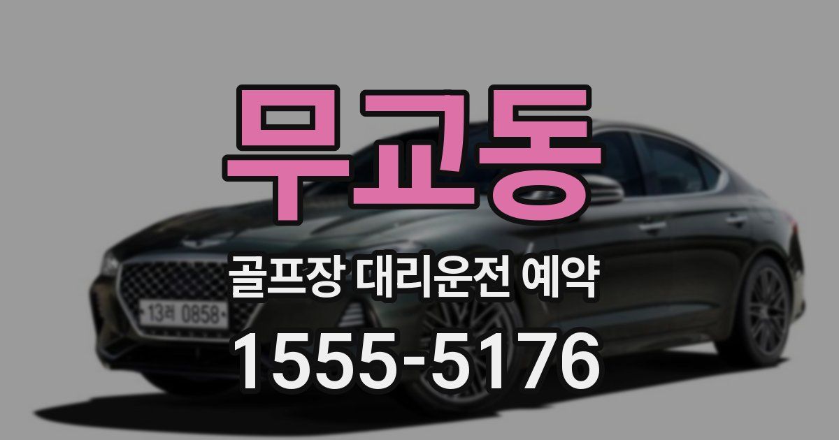 무교동 골프장 대리운전 예약